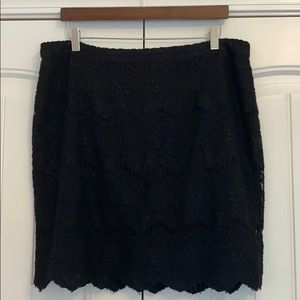 All Lace Black Pencil Skirt